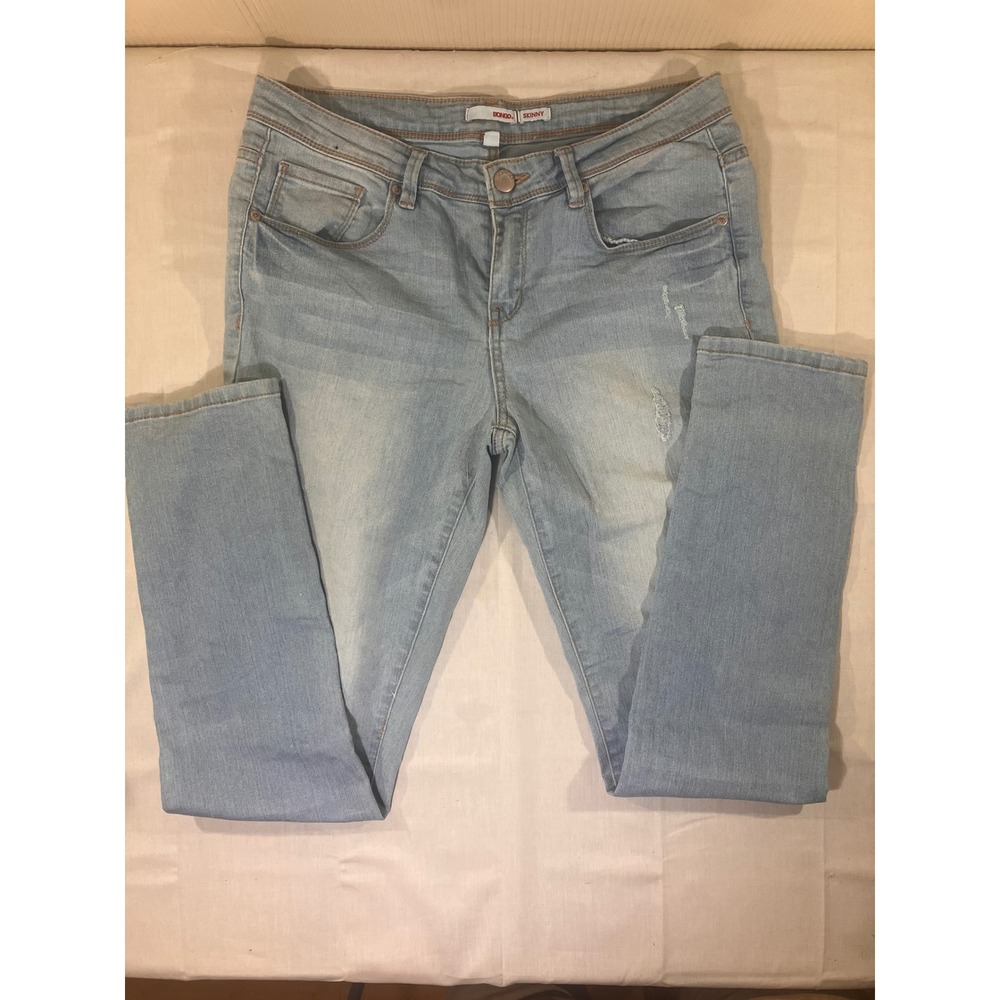 BONGO Womens‎ Jeans Size 11 Light Wash Denim Skinny Jeans Distressed